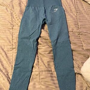 Teal Textured Leggings